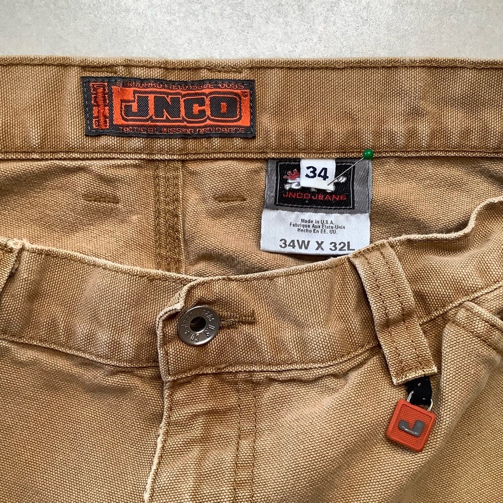 ❗️SOLD❗️Jnco Vintage Duck Cloth Carpenter Jeans 34X32 90’s Made In The USA - Picture 8 of 10